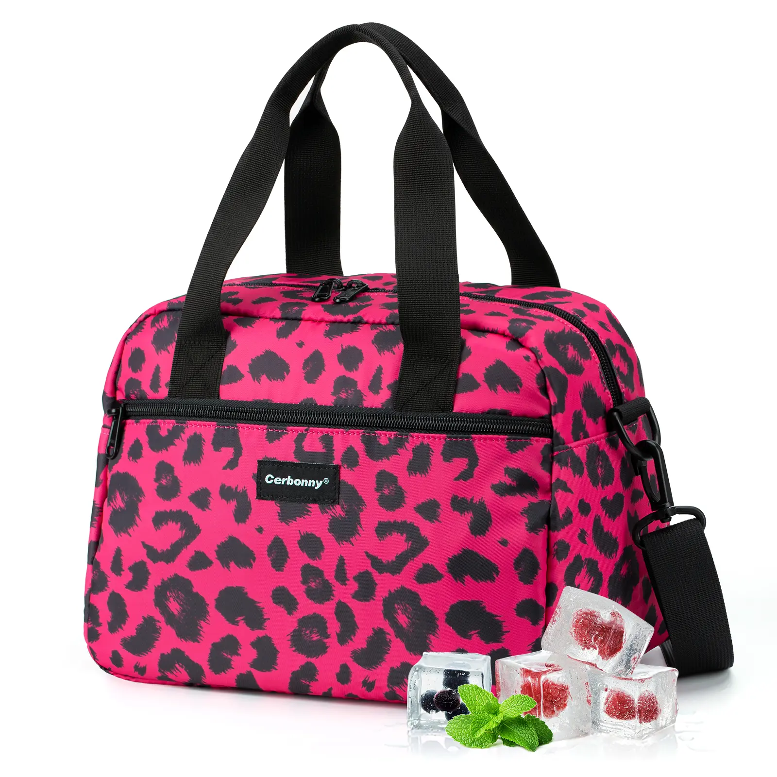 Cerbonny V2 Ultra Freezable Lunch Bag -   Cute, Foldable, High-Capacity, Multi-Function - Includes 4 Detachable Ice Packs - Waterproof Polyester Interior & Exterior, Leakproof, Cute Lunch Bags, Insulated tote bag, meal bag