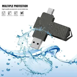 4TB 2-in-1 Type-C USB-A High-Speed OTG Flash Drive with Keychain for Android Phones, Laptops, Computers