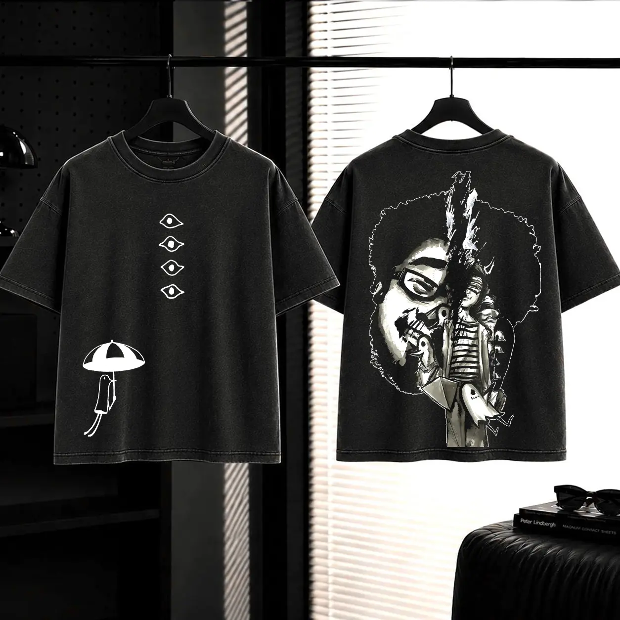 [COLLECTION] 3 Design Goodnight Punpun Anime Double Printed Lightweight Acid Washed Tee, Oyasumi Punpun Shirt, Horror Manga, Religious Gothic Art Tee, anime lover, anime merch Casual Cotton vintage anime streetwear
