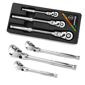 #SpringGlowUp DURATECH Drive Flex-Head Ratchet, 72-Tooth Ratchet Wrench, Quick-release, Reversible Switch, Full-Polished Chrome Plating, Alloy Steel