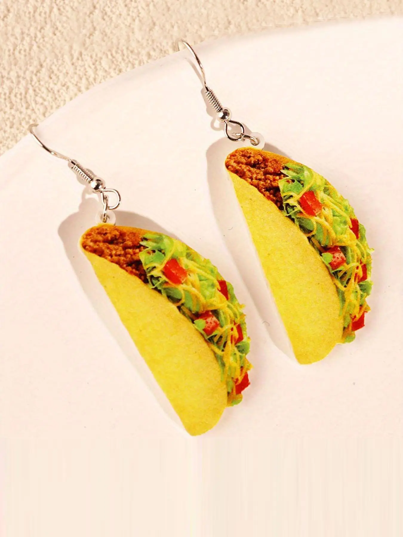 Taco Design Acrylic Earrings, Fashionable Jewelry for Women & Girls, Trendy All-match & Exquisite Jewelry for Birthday Gift, Dangle Earrings, Trendy Fashionable Accessories