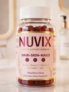NUVIX Advanced Hair Skin Nails Gummies – Daily Beauty Support – 30 Count