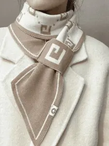 Women's Knitted Scarf Winter New High Density Double-Sided Versatile Elegance Neck Warmer, Stylish Accessory for Cold Weather
