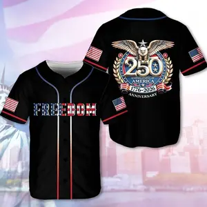 USA 250th Baseball Jersey for Adult Youth, USA Jersey Independence Day Shirt, 4th of July Outfit