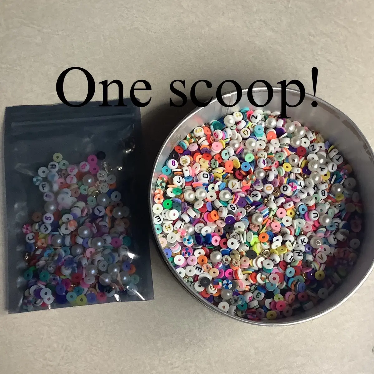 Bead confetti