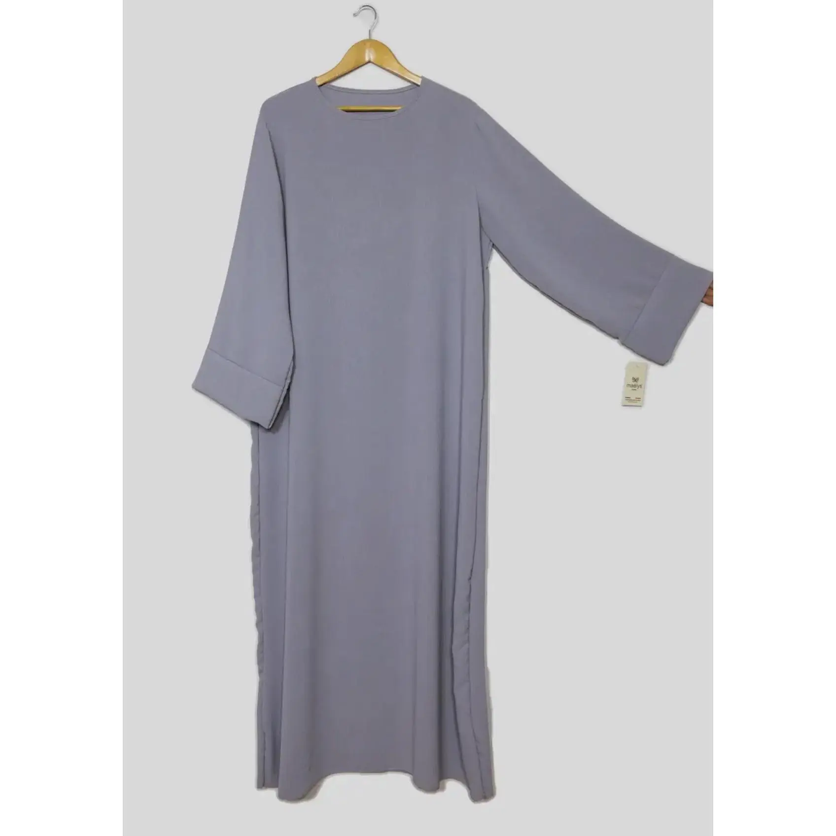 Straight cut abaya- Grey