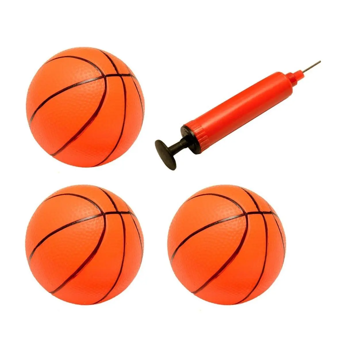 212 MAIN Magic Shot Mini Basketballs, 3-Pack, 4-Inch Soft Inflatable Ball Sports Equipment (4 Inches in Diameter), Indoor & Outdoor Play Gear, Includes Pump