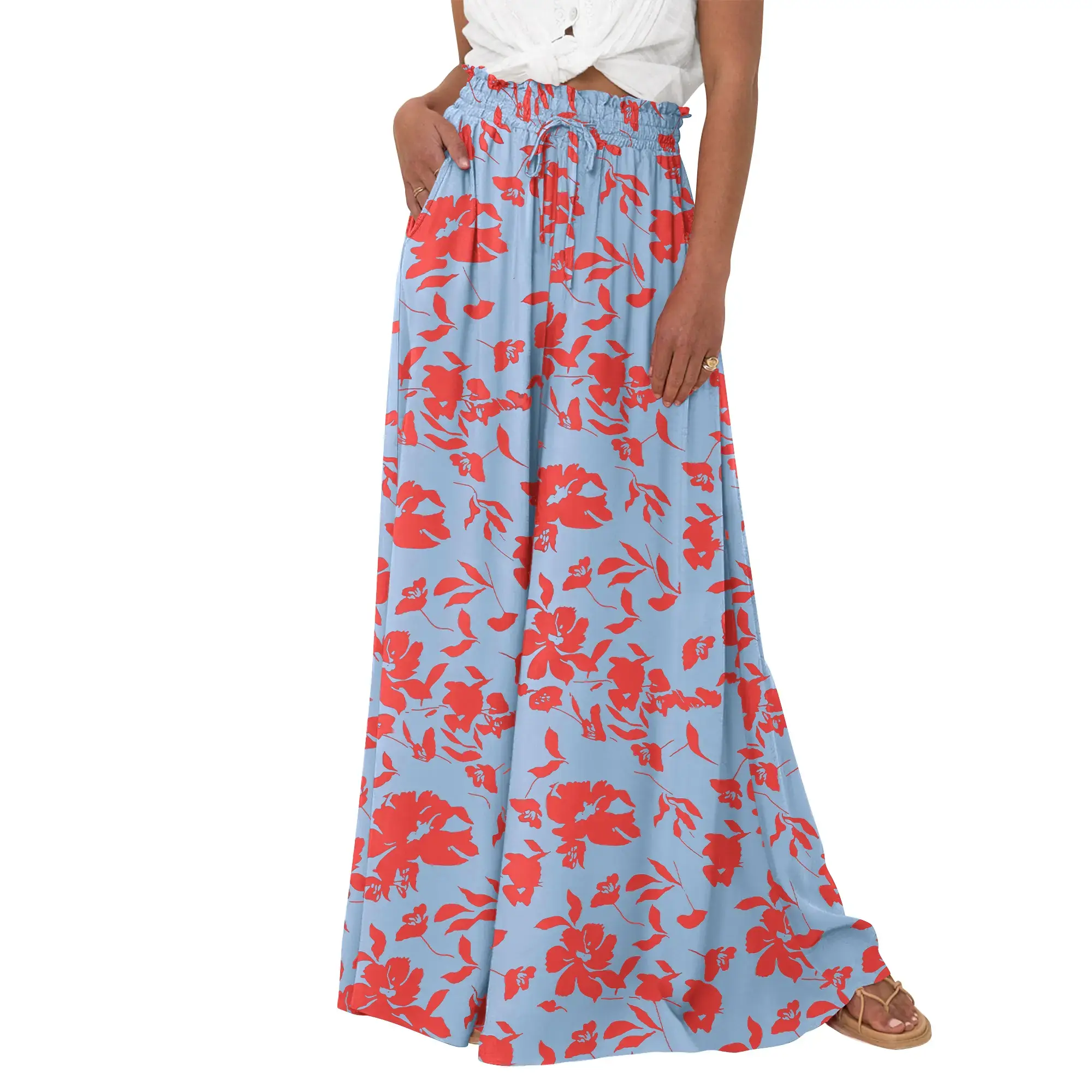 Print Light Blue Red