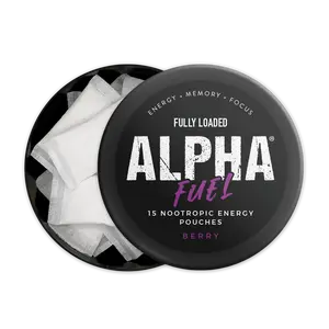ALPHA Fuel Nootropic BERRY Energy Pouches by Fully Loaded - Energy, Focus, Memory - Sugar Free Sport Beverage