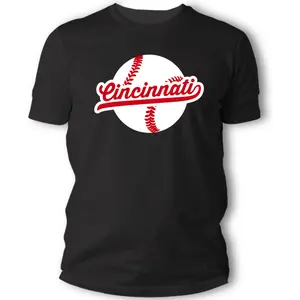 Cincinnati Baseball Vintage Ohio Pride Love City Red T-Shirt (Size: S-4XL)