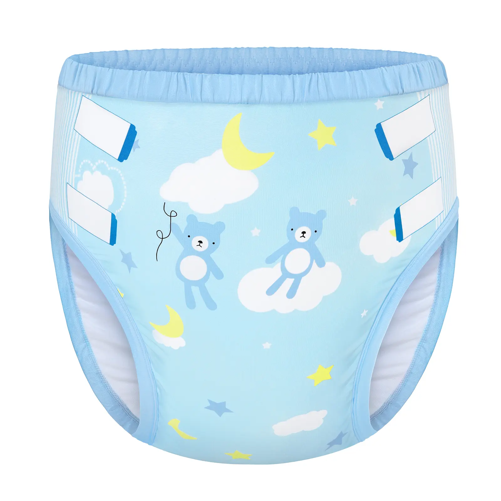 LITTLEFORBIG Little Dreamers Adult Training Pants - Cute Cloud Print, Soft Silky Polyester-Spandex, Snug Waistband, Washable Reusable Daily Innerwear, Cute Daily Wear (Special Personal Care Adult Diapers), Incontinence Underwear, Clothes, Single Item