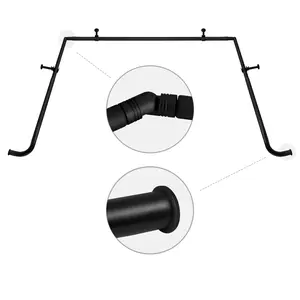 Meriville 1-Inch Diameter Bay Window Curtain Rod Set for Bayview Windows, Oil-Rubbed Bronze