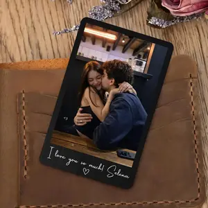 Personalized Metal Wallet Card – Custom Photo Anniversary Gift for Dad, Husband, Boyfriend