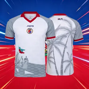 2026 Haiti National Home And Away Blue White And Red Short Sleeve Soccer Jerseys