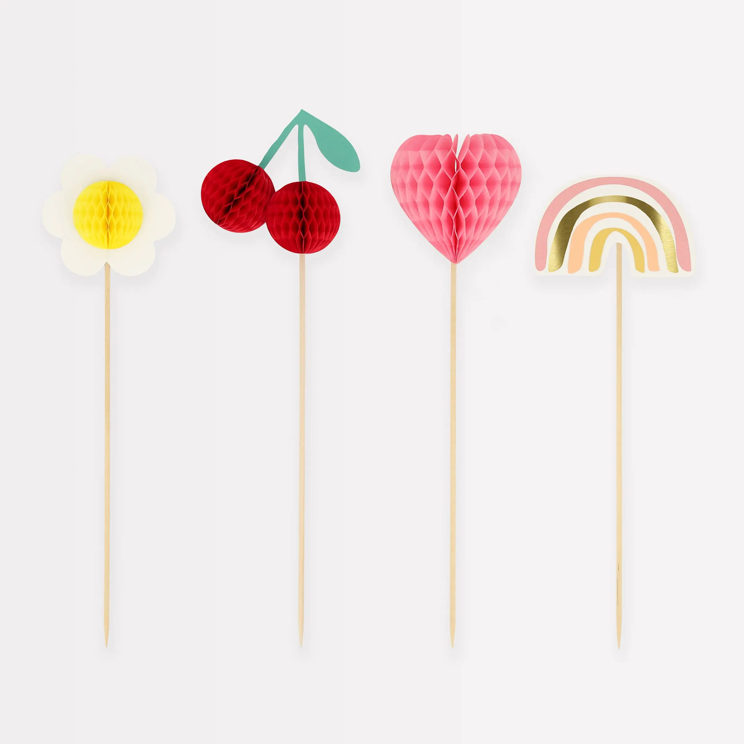 Happy Icons Cake Toppers (x 4)