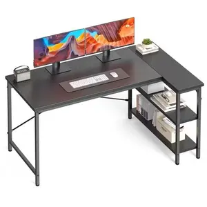 L Shaped Computer Desk, 47 Inch Corner Desk Gaming Table Writing Study Workstation for Home Office