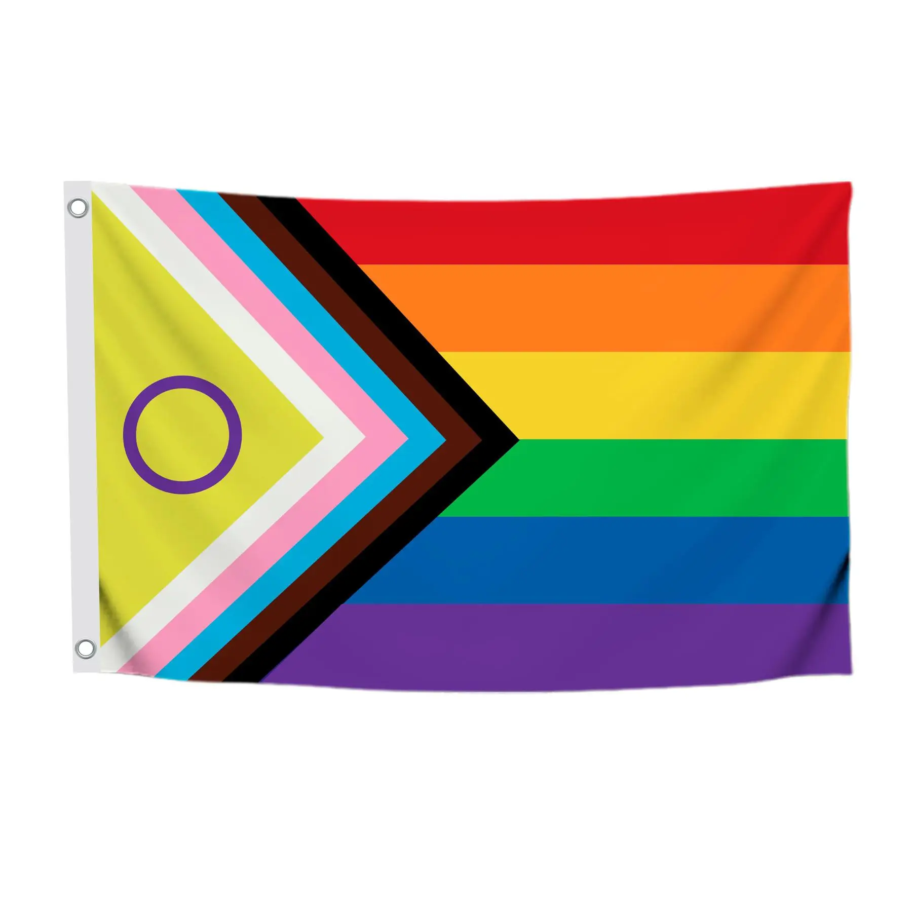 LGBTQ+ Progressive Rainbow Stripes Rectangular Fabric Flag Banner Tapestry, Decorative Sign for Pride Events, Ideal Gift for LGBTQ Community Members, Outdoor Home Decor Banner