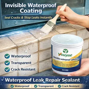 Transparent Invisible Waterproof Glue, Adhesive Waterproof Durable Sealant for Various Surfaces, Easy Application & Quick Dry Formula, Ideal for DIY Projects