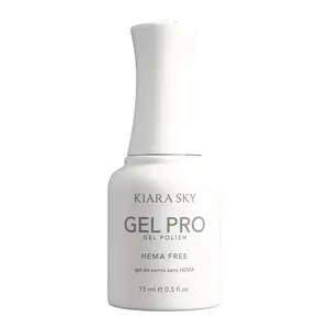 Kiara Sky Gel Pro - True White HEMA-Free + TPO Free Nail Gel Polish | Intense Pigmentation, Long-Lasting Wear | Finish: Cream 15ml