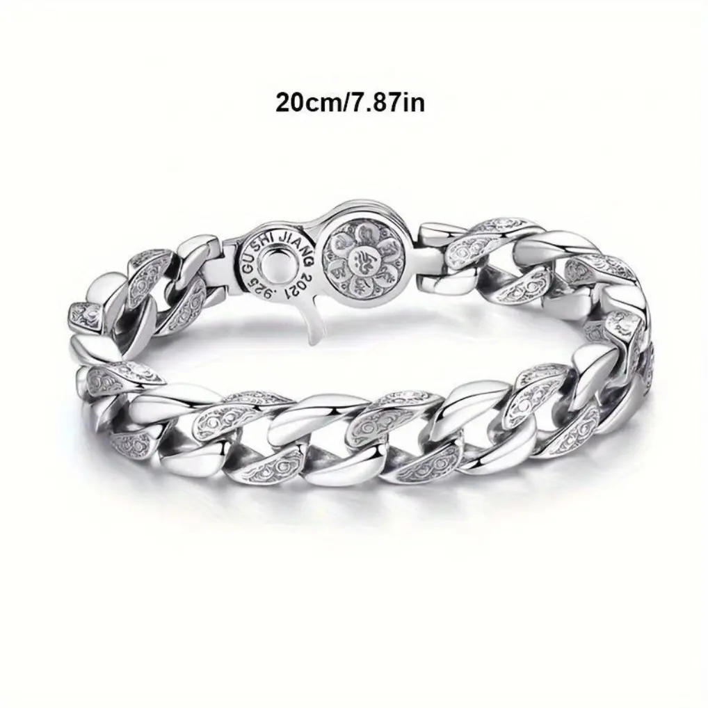 925 Sterling Silver Bracelet for Men and Women Classic Chain Design Durable Fashion Jewelry Perfect for Daily Wear Parties or Gift for Family and Friends Elegant Minimalist Accessory for Every Occasion