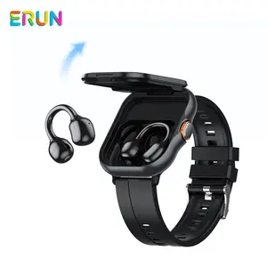 2-in-1 Smartwatch & Wireless Earbuds Sports Activity Monitor with HD Display Wireless Calling Message Notification Multiple Workout Modes Silicone Strap for Android & iPhone Wearable Smartphone