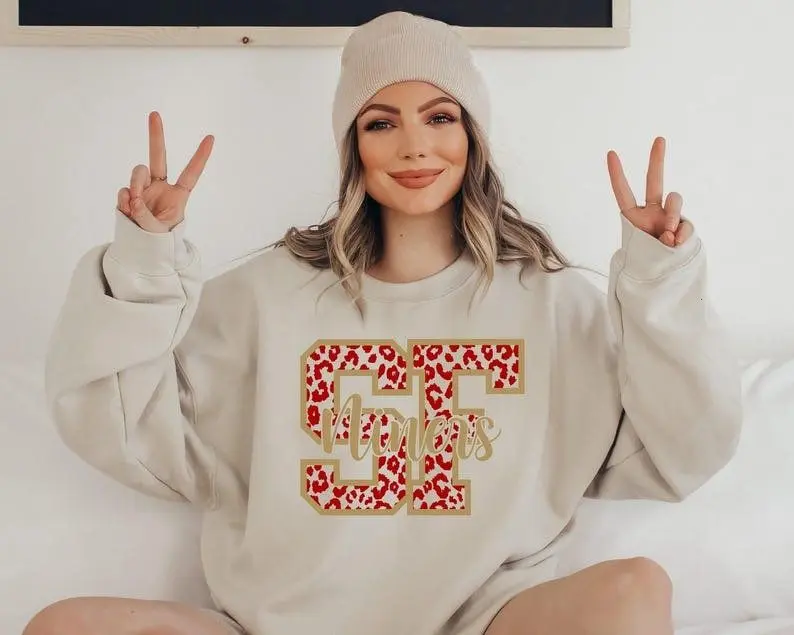 [Sale off up to 50%] 49ers Football Sweatshirt, American Football Shirt, San Francisco Football T-Shirt, 49ers Football Fan Sweater