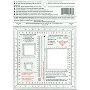 212 MAIN Military Square Map Protractor, Tactical Gear Navigation Tool with GPS Backup, Grid Magnetic Angle Conversions Aid for DIY Specialty Supplies (Toys & Hobbies Category)
