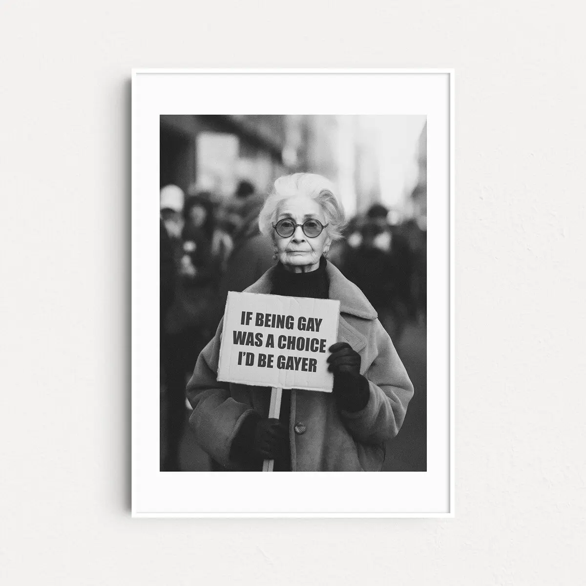Lesbian Pride Wall Art, Gay Pride Poster, If Being Gay Was a Choice I'd Be Gayer, Pride Gifts, Gay Rights Art Print, Minimal Poster Feminism, Room Decor, Unframed