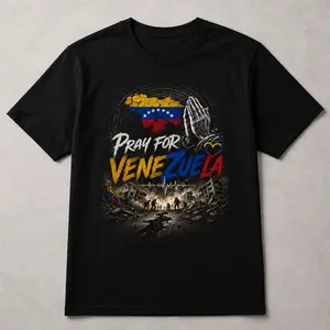 Comfort Colors Venezuela Support T-Shirt Gift, Pray For Venezuela Flag Graphic Tee, Venezuelan American Pride Shirt, Gift For Venezuelan Unisex Menswear Womenswear Graphic Tops U47