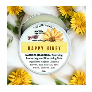 SSF Organics Baby Salve Happy Hiney | Diaper Rash | Calendula Baby Balm | 100% Organic Gentle Solutions | Hand Crafted in Small Batches | Made with Calendula, Chamomile and Shea.
