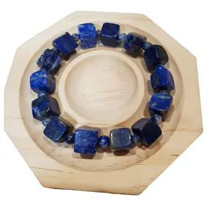 Lapis Lazuli Cube Bracelet