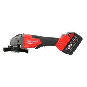 Milwaukee M18 18V 125mm Brushless Angle Grinder With Standard M14 Spindle And Compact Frame For Outdoor Building Site Cutting And Surface Finishing Tasks heavy-duty   Tasks