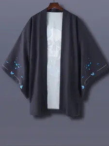 Japanese Lightweight Outerwear Anime Cosplay Haori Kimono Cardigan, Fashionable Streetwear for Festivals and Performances, UV Protection and Traditional Style Fabric