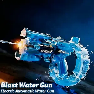 LED Electric Water Blaster with Space Energy Ring Design, Hydro blaster, High-pressure & Long-range, Large Capacit | Safe & Harmless Water Gun Toy | Summer Outdoor Fun | Ideal Gift for Kids & Family