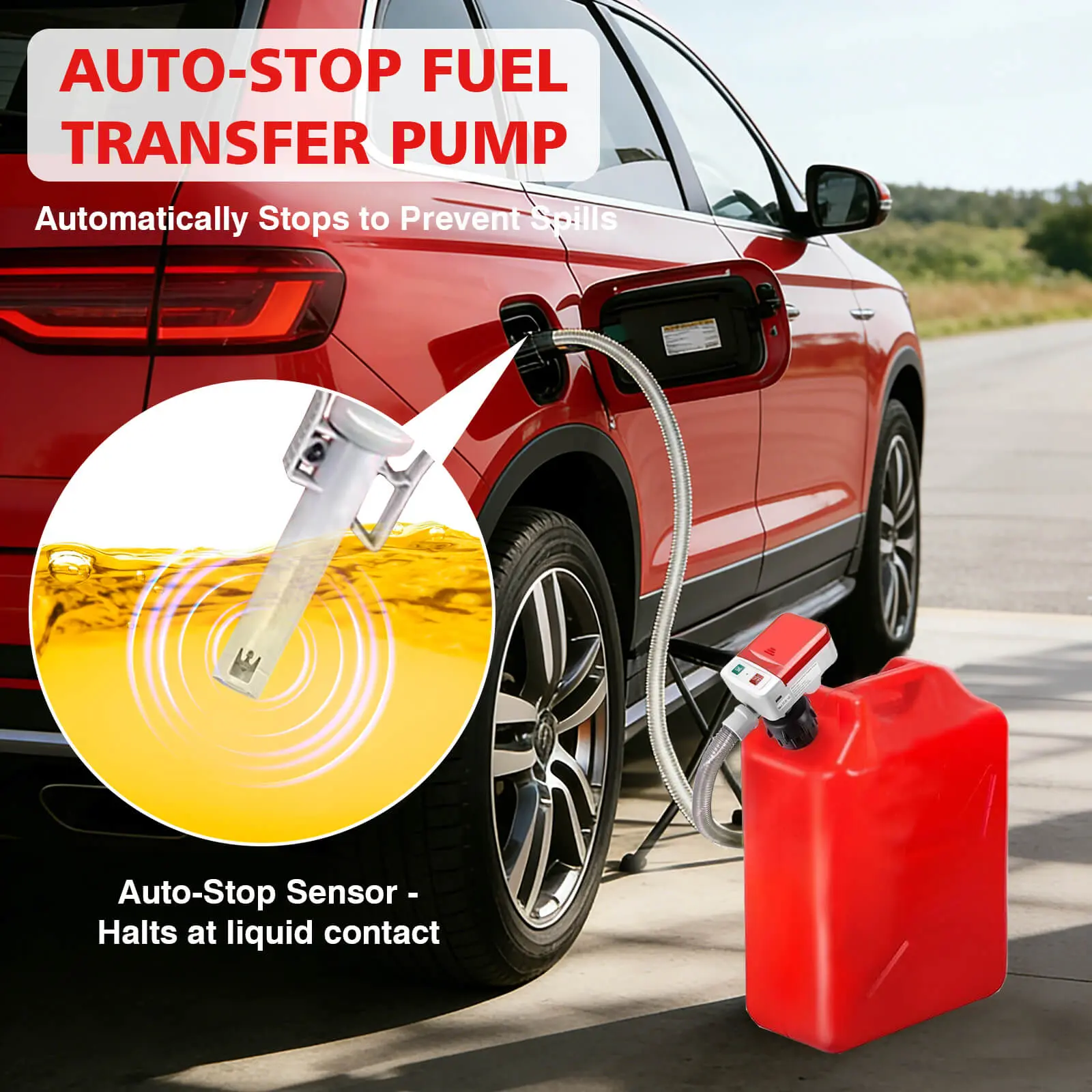 Portable Electric Fuel Transfer Pump with Auto Stop Sensor