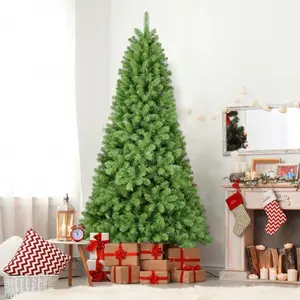 9ft Artificial Christmas Tree with Shape-Memory Wire, 1910 Bendable Tips for Ultimate Shaping Experience | Easy Hinged Setup