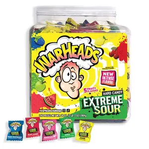Warheads Extreme Sour Tub 240 ct. - Sour and Hard Candy with Mixed Fruit Flavors Snack Bonbon