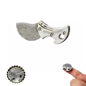 Mini Titanium Compact Bottle Opener & EDC Cutter, Lightweight Portable Multifunctional Bottle Opener Keychain Tool, for Packages, Camping, DIY & Everyday Carry Gear