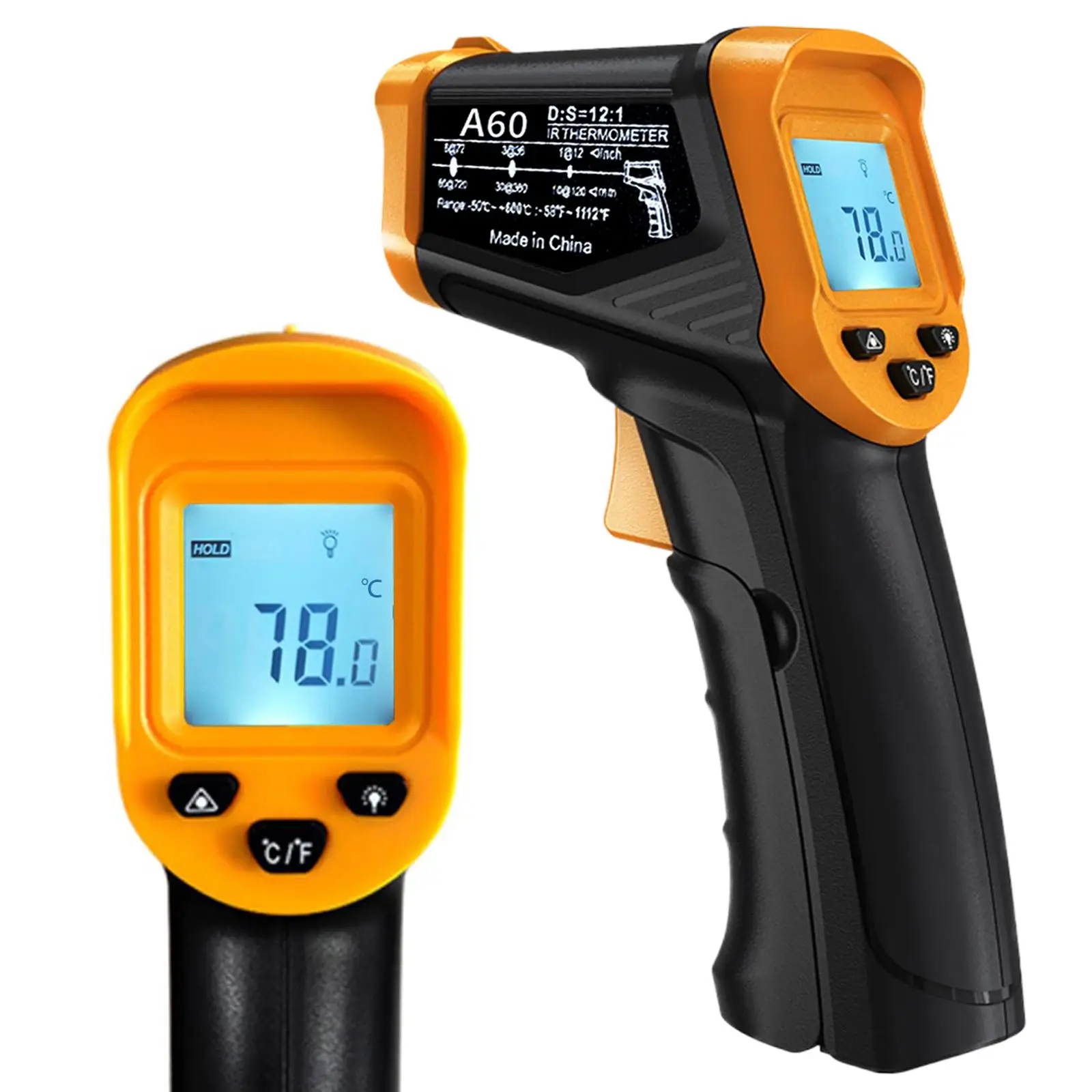 Infrared Thermometer, 1 Count Handheld Digital Laser Temperature Meter, Non-contact Temperature Measuring Tool for Home Cooking, Kitchen Gadgets