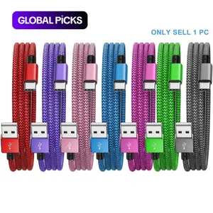 USB-C Fast Charging Cable, 3.3/6.6/10 ft, USB A to C Nylon Braided, Compatible with Samsung, Google, Moto, Android Phones #GLOBAL PICKS