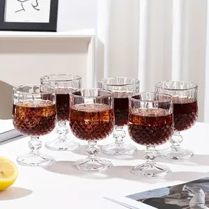 4/6 Pcs - Multi-functional vintage classic high-ball glasses, drinkware, suitable for various spirits, whiskey, cocktails, tequila, Mexican chili liqueur, brandy, vodka, lemon liqueur, juice, water, and beverages