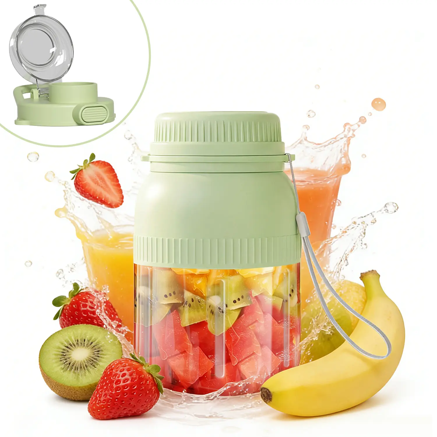 The ultimate portable blender! USB-rechargeable, compact, 40-oz capacity, ice-crushing. Make milkshakes anytime, anywhere—perfect for parties, morning smoothies, healthy drinks! Leak-proof design whips up milkshakes and baby food in seconds.