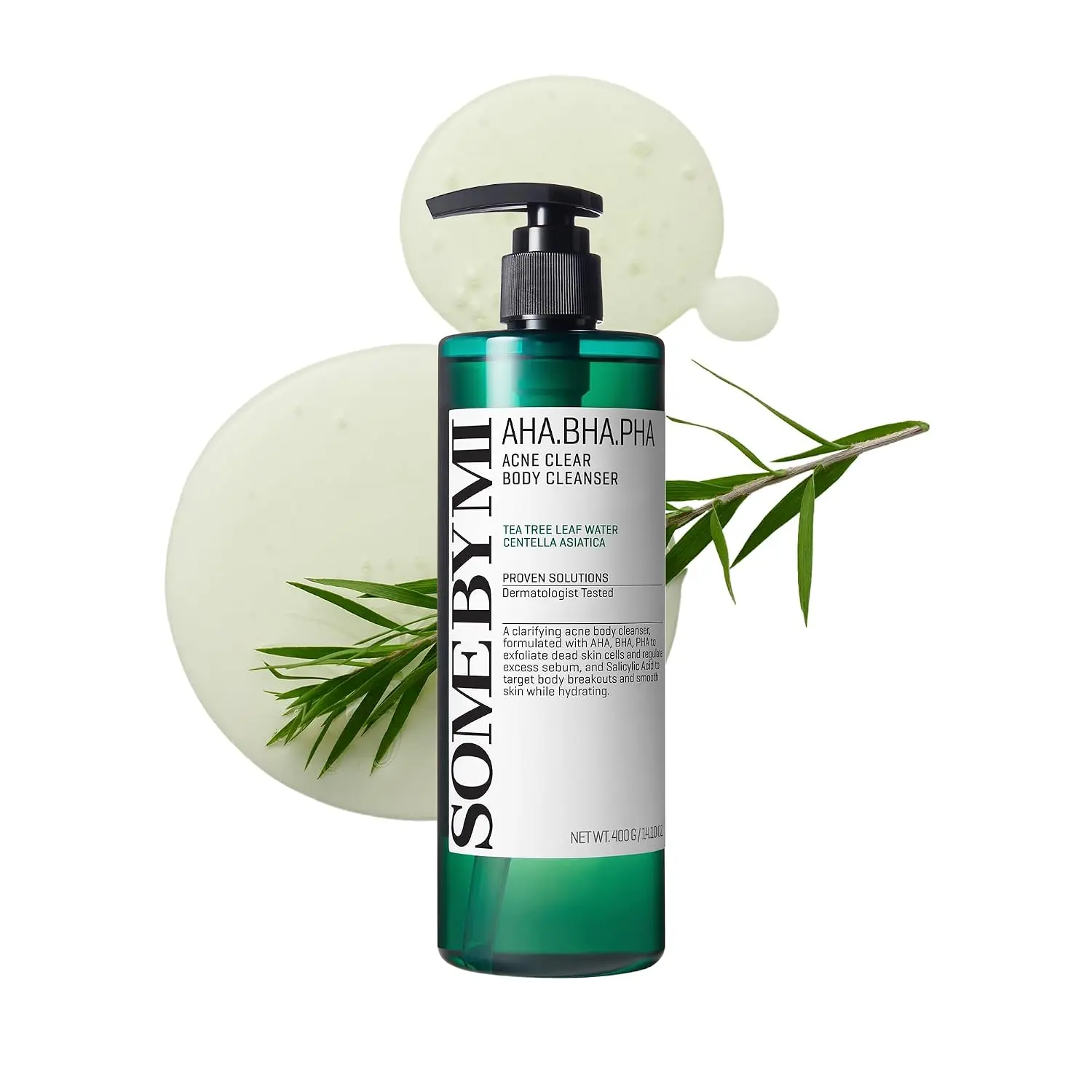 SOME BY MI AHA BHA PHA 30 Days Miracle Acne Clear Body Cleanser 13.5oz – Salicylic Acid & Tea Tree Acne Body Wash – Deep Cleansing, Sulfate & Paraben Free Korean Skin care
