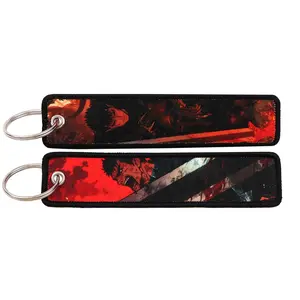 Cool Japanese Anime Man Key Fobs Holder Keychain for Motorcycles Manga Key Ring Key Tag Fashion Accessories Fans Gifts