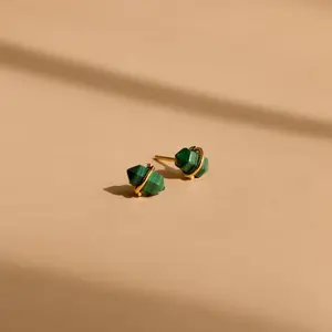 Herkimer Malachite Studs by Caitlyn Minimalist