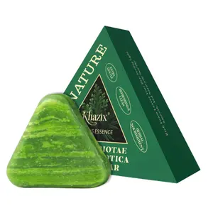 Triangle Soap Shampoo Bar with Osmanthus Grass, Herbal Natural Cleansing Fir Leaf Solid Hair Care, Soothing and Strengthening for Men and Women
