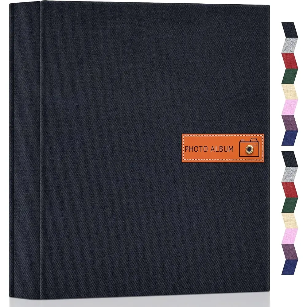 Summerwins Extra Large Linen-Leather Hardcover Photo Album - 4x6 1000 Durable Inner Pockets, 12.2x13.2x3.27 Inches, Acid-Free PP, Label, Hand-Stitched Leather Label, Generous Capacity, Memory Storage for Wedding/Birthdays, Home Decor Supply, 12.2 X 13.2 X
