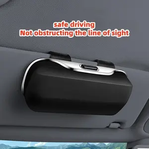 Universal Car Sun Visor Sunglasses Holder, Multifunctional Car Sunglass Storage Box, Auto Sunglasses Organizer for Men & Women, Car Storage Organizers, Sun Protection Eyewear Storage, Car Console Organizer