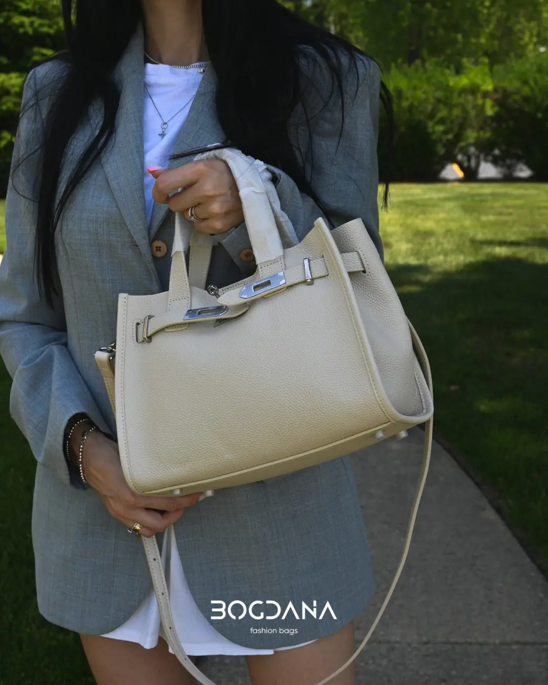 Bogdana Urban Luxe Small 👜✨ – Long Strap Leather Crossbody