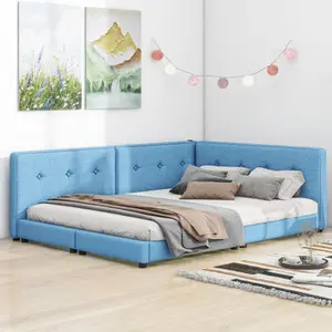 【Bellemave】Upholstered Full /Queen Size platform bed with USB Ports 【Bellemave】Upholstered Full /Queen Size platform bed with USB Ports